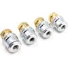 Air Chuck for Tires, 4 Pcs Anti Leakage Lock on 1/4'' FNPT Locking Tire Inflator Chuck Quick Connector Heavy Duty Brass Closed Flow for Air