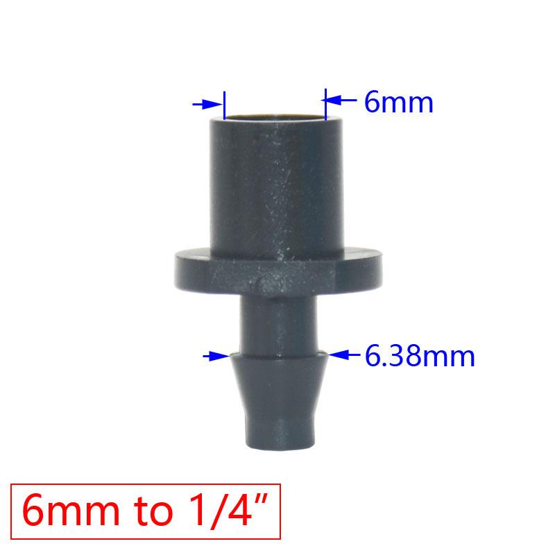 50pcs 1/4'' 1/8'' 6mm Garden Water Connector Elbow End Plug Straight Barb For Garden Hose Irrigation System