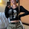 Fashion Women's T-shirts Long Sleeve Girls Y2K T-shirts Casual Leisure Street Wear Sexy Tees