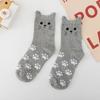 1pair Five Pairs of ' Crew Socks Featuring A Cartoon Cat Design Made From Thick Comfortable and Breathable Material
