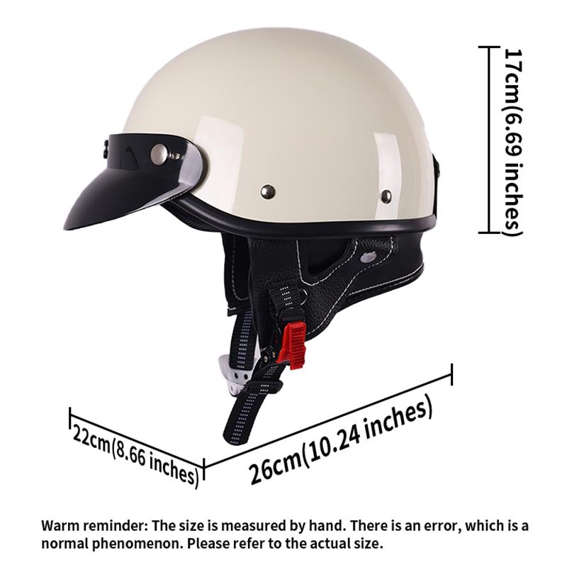Retro motorcycle half helmet, scoop helmet cruising motorcycle helmet, all year round unisex