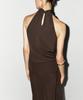 Masimodutti Halterneck Waistband Midi Dress