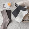 Women's Mid-Calf Hand-Knitted Korean Style Socks - Autumn/Winter Loose Cuff, Thin Wool, Toe Socks, Postpartum Friendly