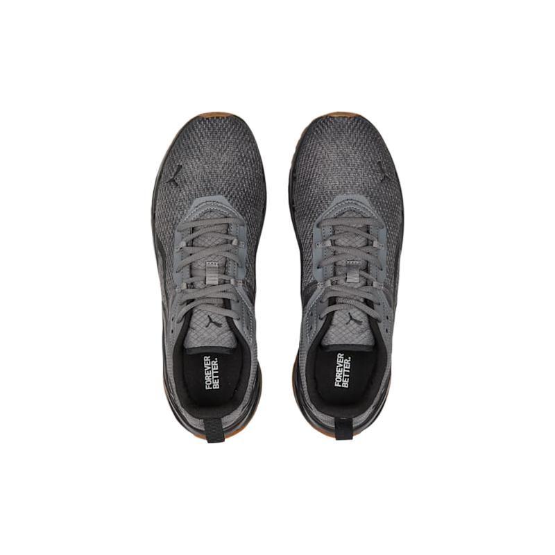 Puma Stride Breathable Comfortable Fabric Shock Absorbing Non-Slip Wear-Resistant Low-Top Casual Running Shoes Men Sneaker Gray 389422-04