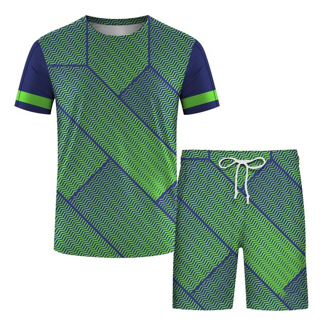 

Летний повседневный спортивный костюм с 3D принтом, мужской спортивный костюм, 2 предмета, спортивная одежда большого размера, мужская футболка, пляжные шорты, наряды, настраиваемые M