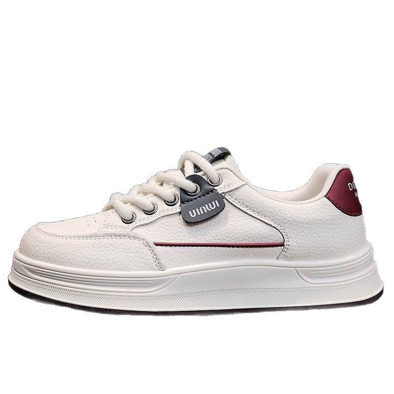 2025 new thick-soled little white shoes women's spring flat-soled fashion versatile explosion showing feet small casual sports board shoes