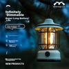 MOTIE Retro Camping Light, Ambient Light, Outdoor Tent Camping Lamp, Rechargeable Lantern, Hanging Light, LED, Ultra-Long Battery Life, Super Bright