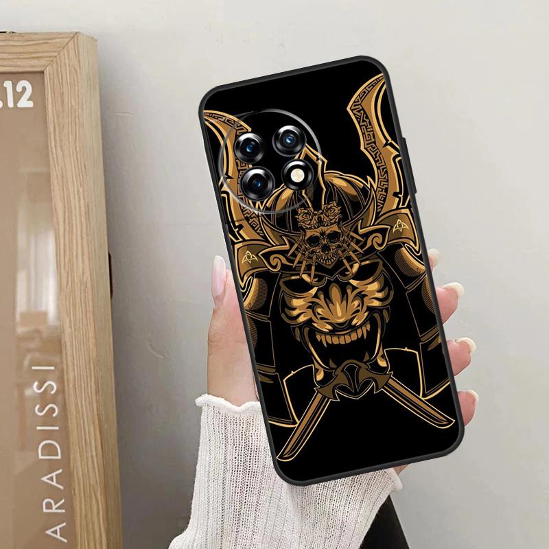 Samurai Mask Demon Case For OnePlus Nord CE 5 3 4 Lite N20 N30 OnePlus 13T 10T 8T 11 12 13 15 R 9 10 Pro Cover