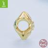 Full Of Zircon S925 Sterling Silver Mango Beads Accessories Classic Fashion Star Diy Beads
