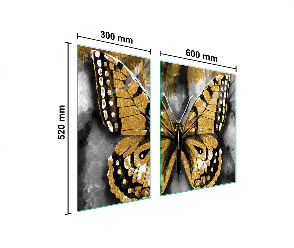 SZKLANA PŁYTA OCHRONNA NA KUCHENKĘ 90x52 MOTYL