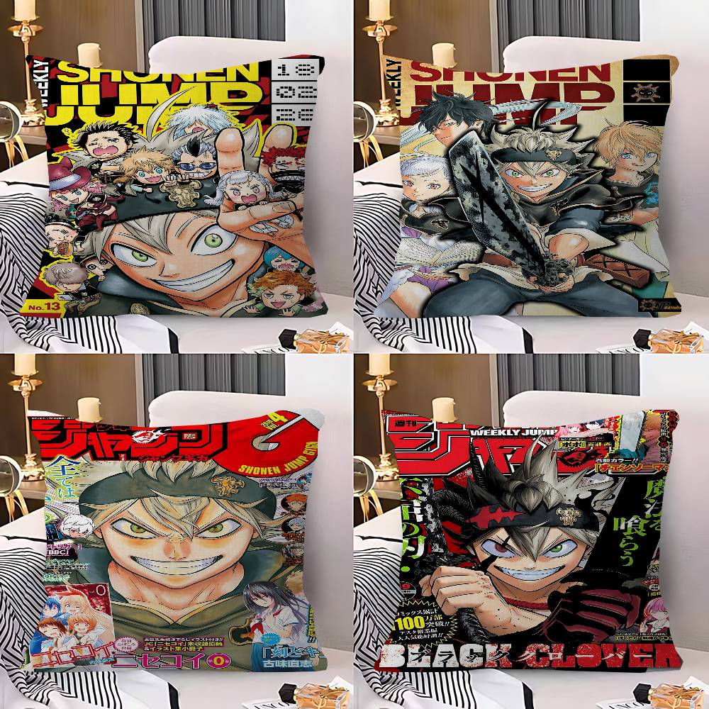 Anime Black Clover Cushion Cover Pillowcase Upholstery Sofa Throw Pillow Home Decor Pillowcas