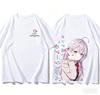 2026 Anime Girl Dual Sided T Shirt Silver Hair School Uniform Character Print Oversized Cotton Unisex And Unisex TShirt