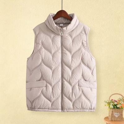 Women's Vest Women's Padded Jacket Padded Jacket Fleece Thickened Mom Double Pocket Top Women
