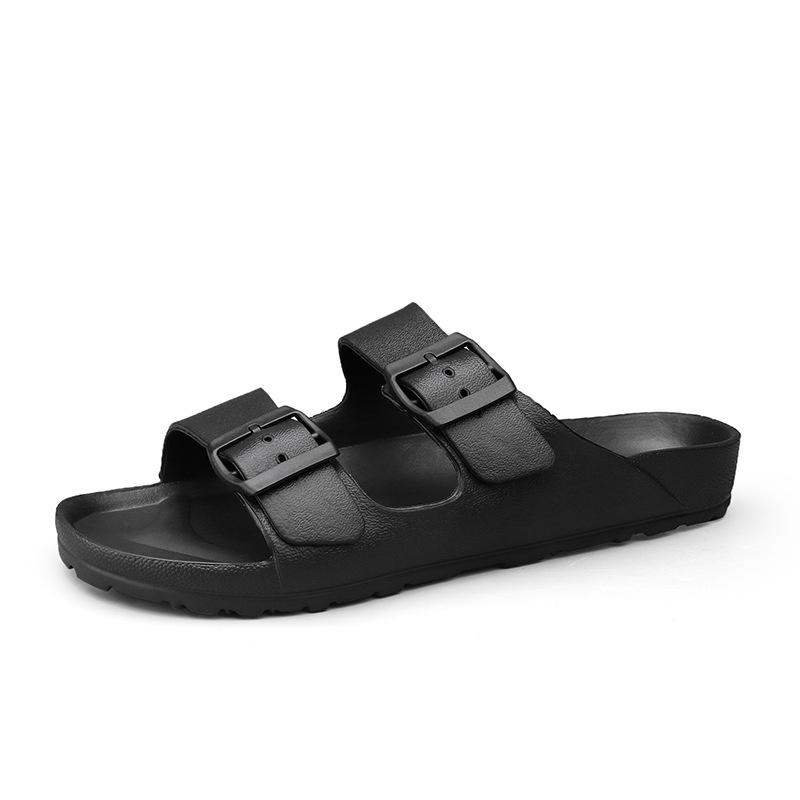 2025 New Men's Outdoor Beach Sandals Non-Slip Double Buckle Strap Comfortable Summer Slides for Casual Walking Water Activities