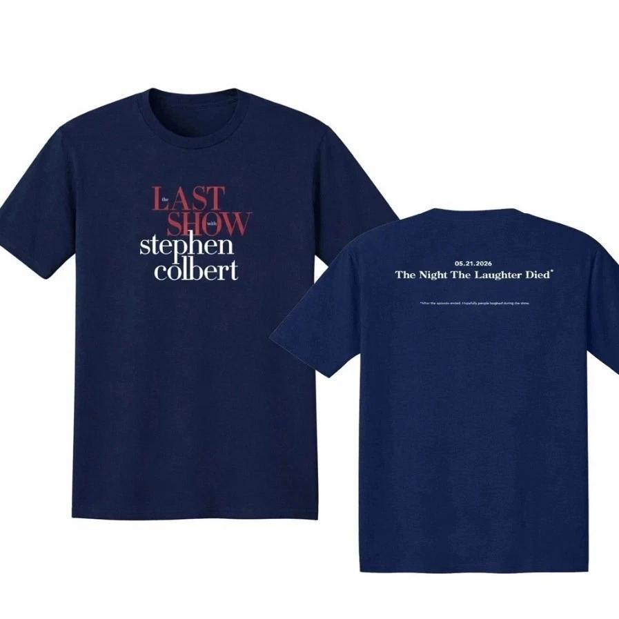 The Last Show Featuring Stephen Colbert Short-sleeved T-shirt with Vintage Concert Pattern Comfortable
