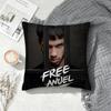 Top Rapper Anuel AA Square Double-Sided Printed Pillow Case Sofa Cushion Cover Bedroom Bedside Decor