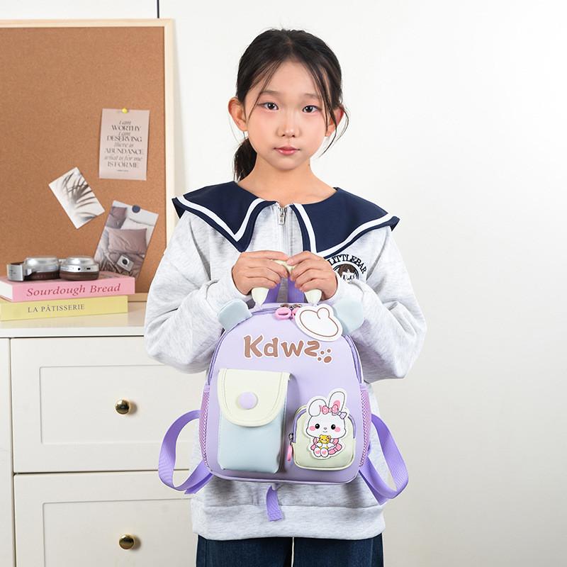 Cute Bunny Toddler School Backpack With Oxford Fabric For Girls And Boys