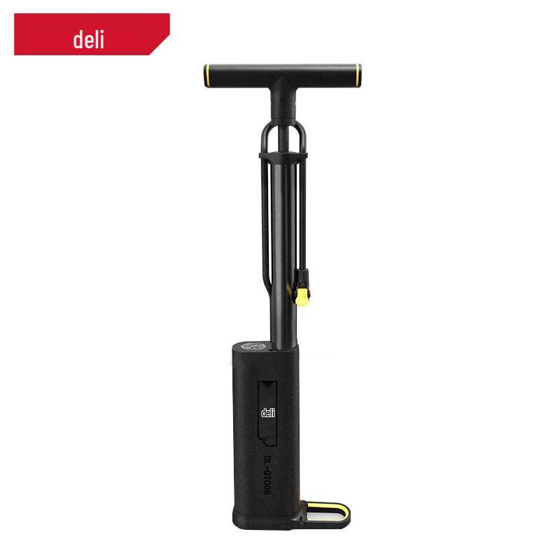 Deli Portable Universal Air Pump with Pressure Gauge