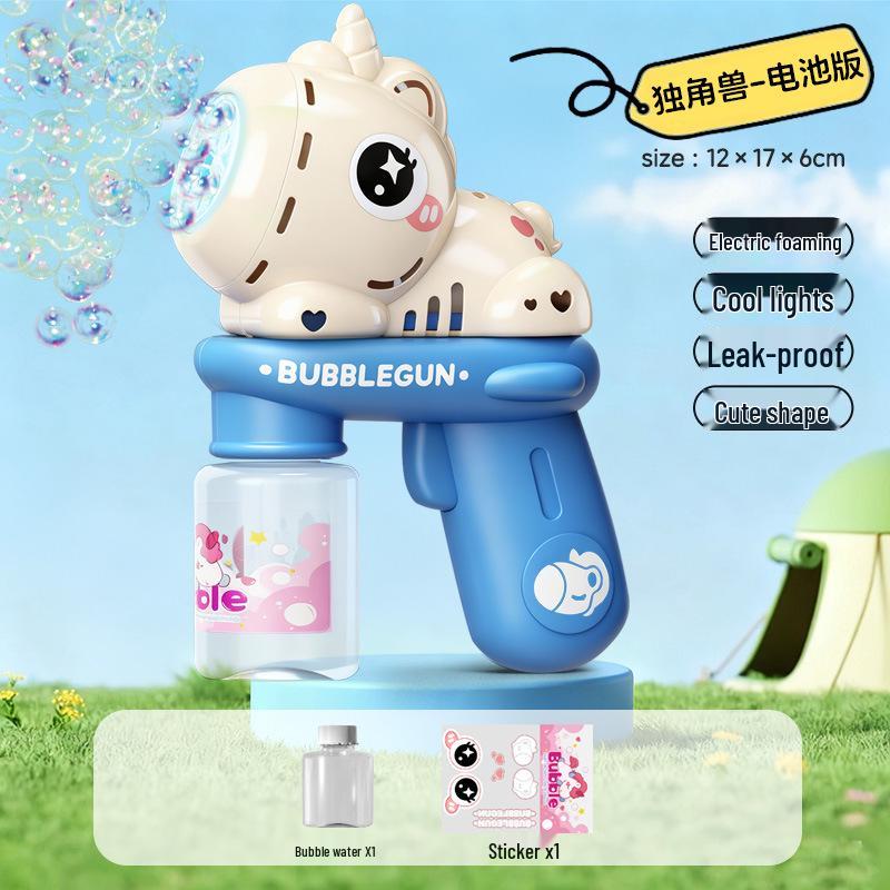 Automatic Cartoon Elephant Bubble Machine - Handheld Blower with Solution for Kids, Boys & Girls