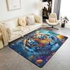 Spider Web Kids Area Rug,Black Spider Arachnid Insect Animals Indoor Floor Mat Entrance Rug for Boys Man Girls Women,Halloween Gothic Non Sl