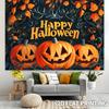 1pc2D flat Halloween banner background cloth,Halloween decoration for living room bedroom Halloween event,no power required——sym