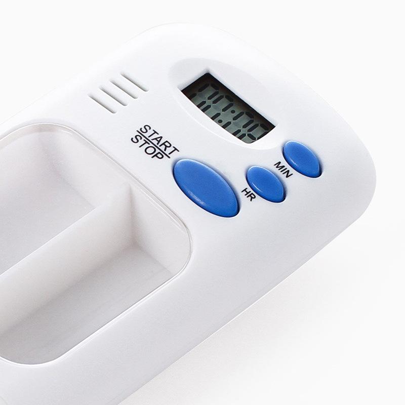 LED Display Mini Pill Reminder Box Portable Alarm Timer Medicine Organizer Waterproof 7 Compartments for Hiking Travel Use