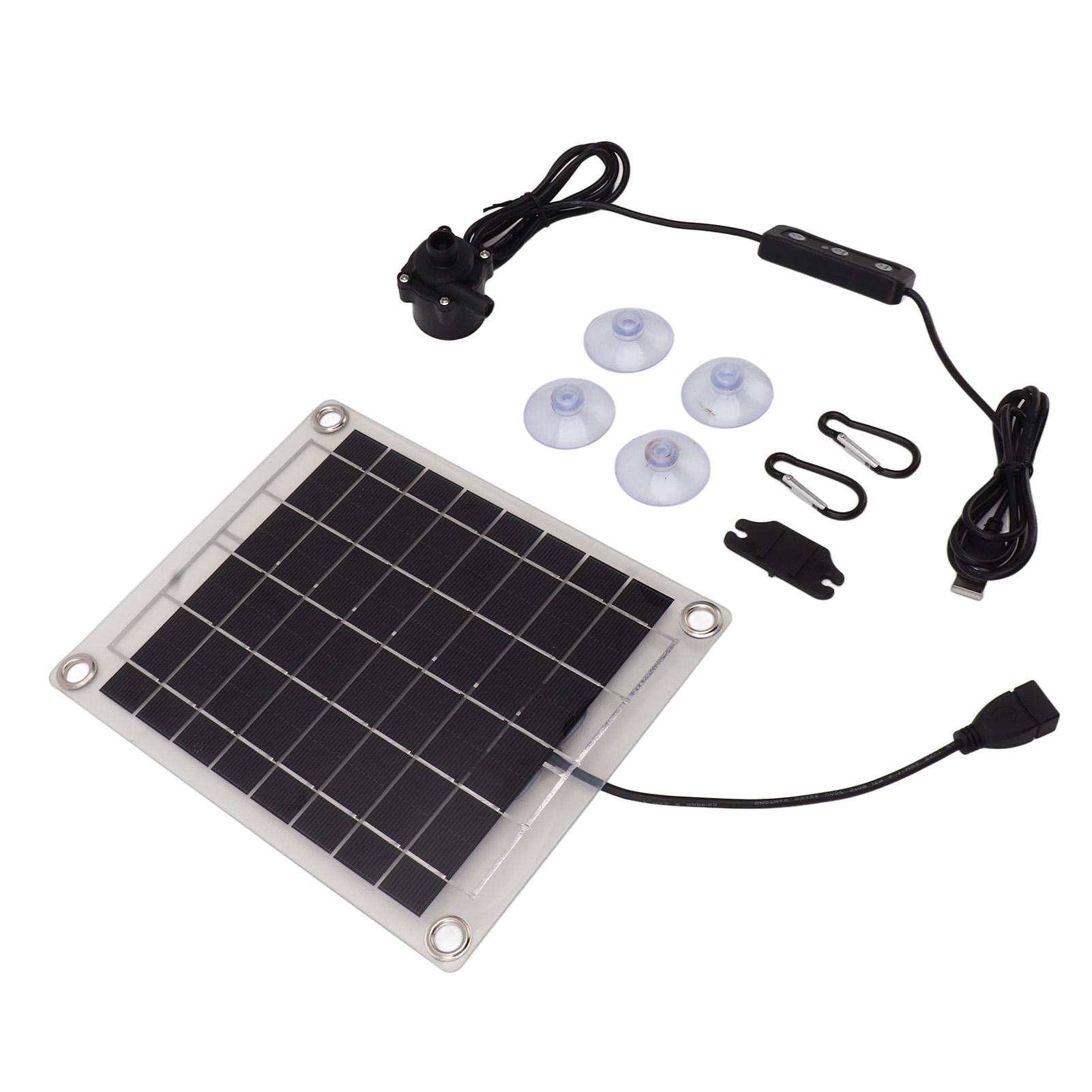 

Solar Water Pump Kit 20W Submersible for Fountain Pond Bird Bath Irrigation Adjustable Water Volume with Switch