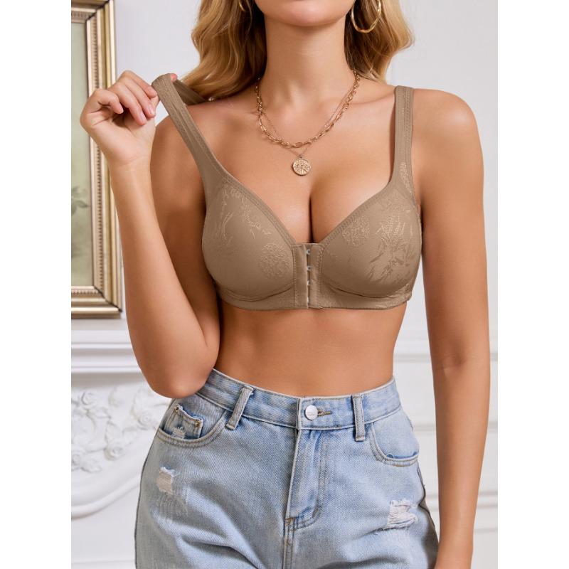 Women S Front Closure No Wire Push Up Bra 3 4 Cup Breathable Underwear