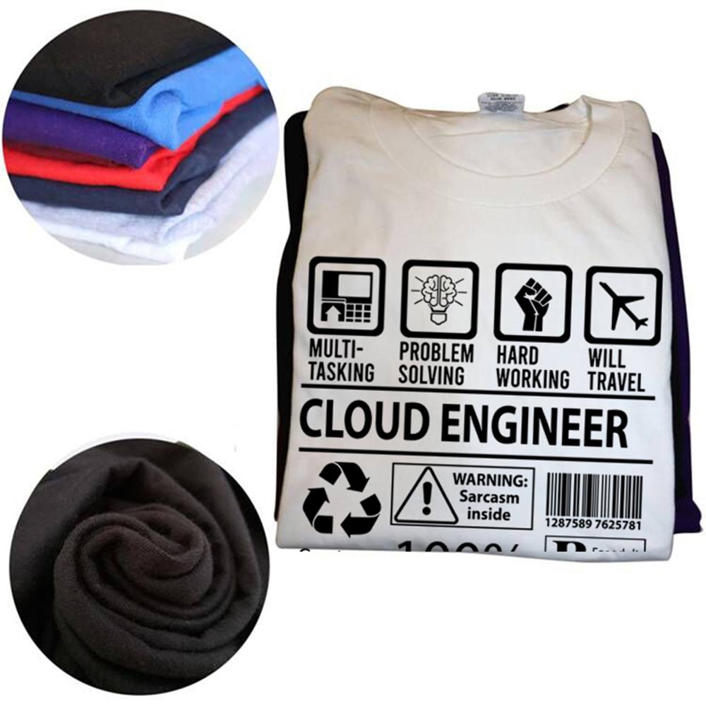 Funny Cloud Engineer Graphic T-shirts Tshirt Men Women's Fashion Casual Oversized 100% Cotton Multitasking Job T Shirt