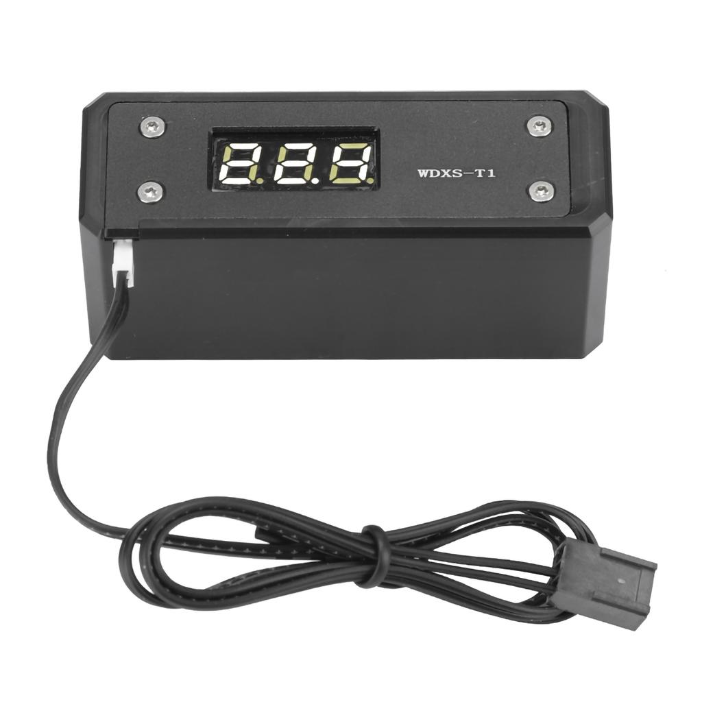 Water Cooling Digital Thermometer G14 Black Panel Red Blue Green White Display(Black Panel White