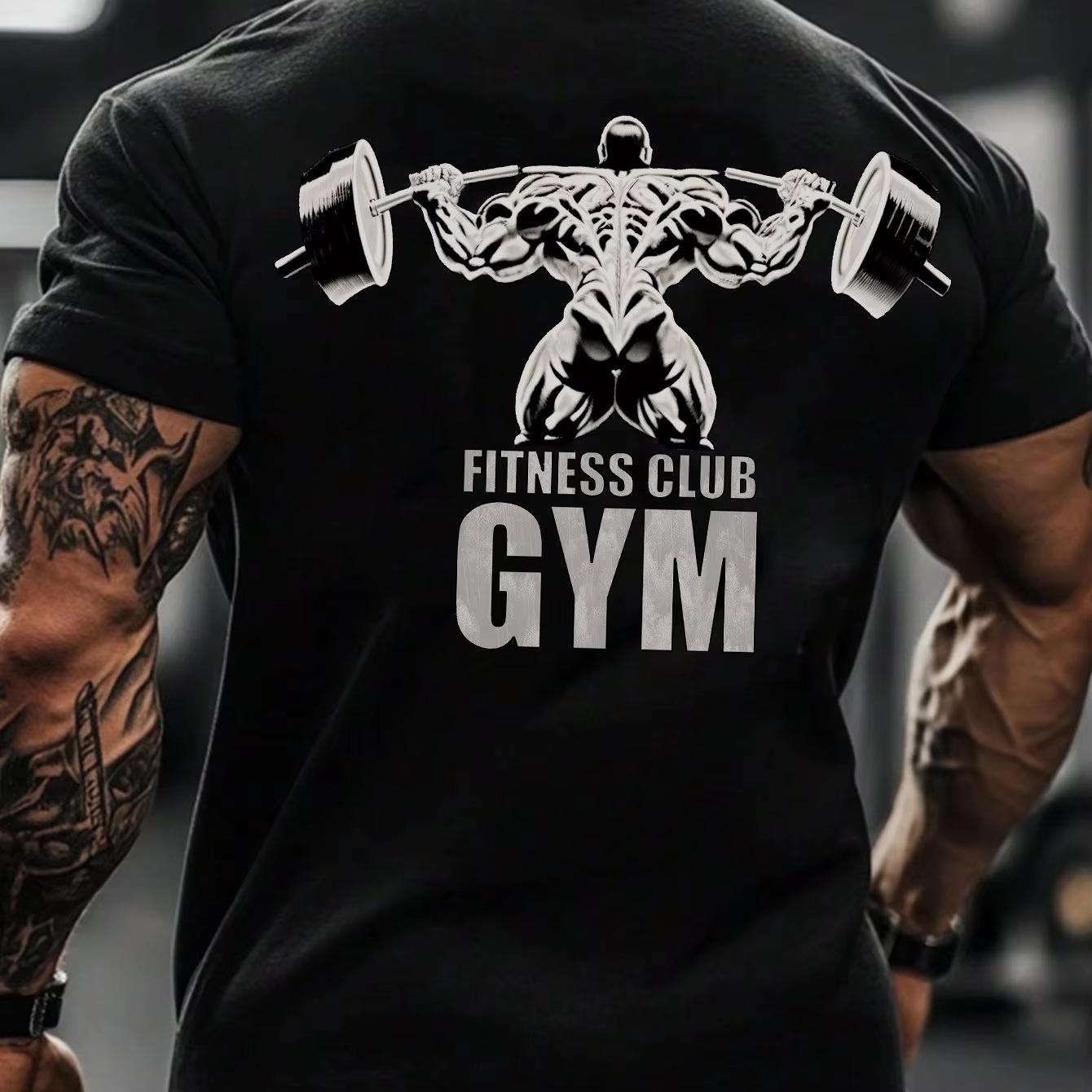

Gym Men Cotton TShirt Athletic Workout Fitness Casual Style Activewear Training Performance Outdoor Gym - Men s Summer Cotton... S разноцветный