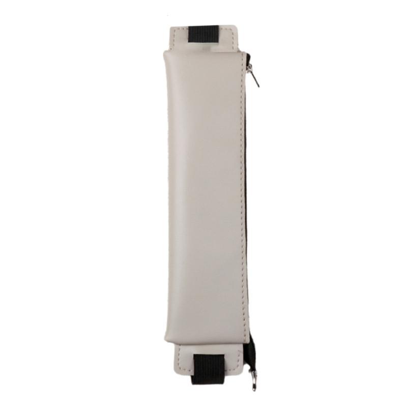 Pen Holder Leather Pen Sleeve Pouches with Adjustable Elastic Bands, Zippered Pen Holder for Notebook, Planner, Journal, F19E