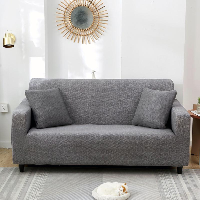 Solid Color Textured Sofa Cover, Full Cover, Elastic Sofa Cover, Vip Four Seasons Universal Combination, Vip Sofa Cushion