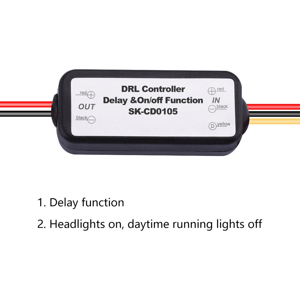 DRL Controller Daytime Running Light Relay Harness 12-18V Fog Light Controller CD0103 CD0105 Auto Car LED Dimmer On/Off