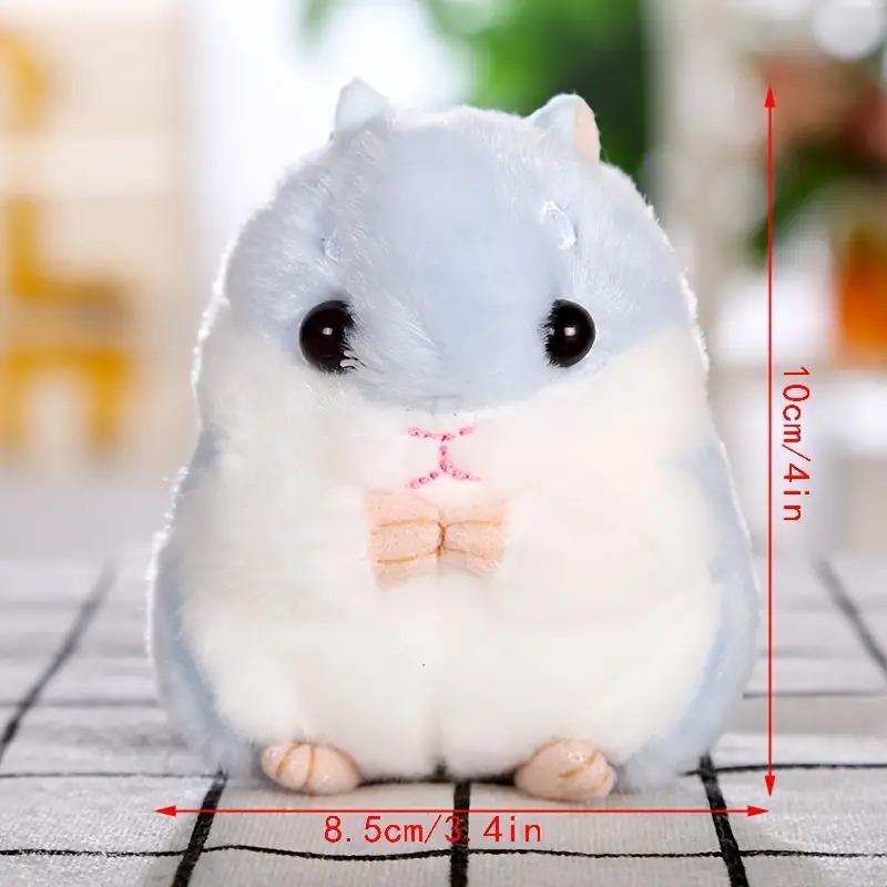Cute Hamster Stuffed Animal Hamsters Plush Toy Small Stuffed Doll with Chain for Kid Boy Girl Goodie Bag Fillers Birthday Gift