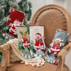 Christmas Stockings Cute Large Linen Drawstring Reusable Candy Storage Gift Packing Tree Hanging Fireplace Xmas Holiday Decor