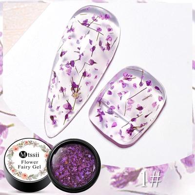 MTSSII 5 ml DIY Fairy Series Flor Glitter Gel Unha Polonês 3D Natural Flor Seca Manicure Decoração Cristal Transparente Gel Polonês Nail Art