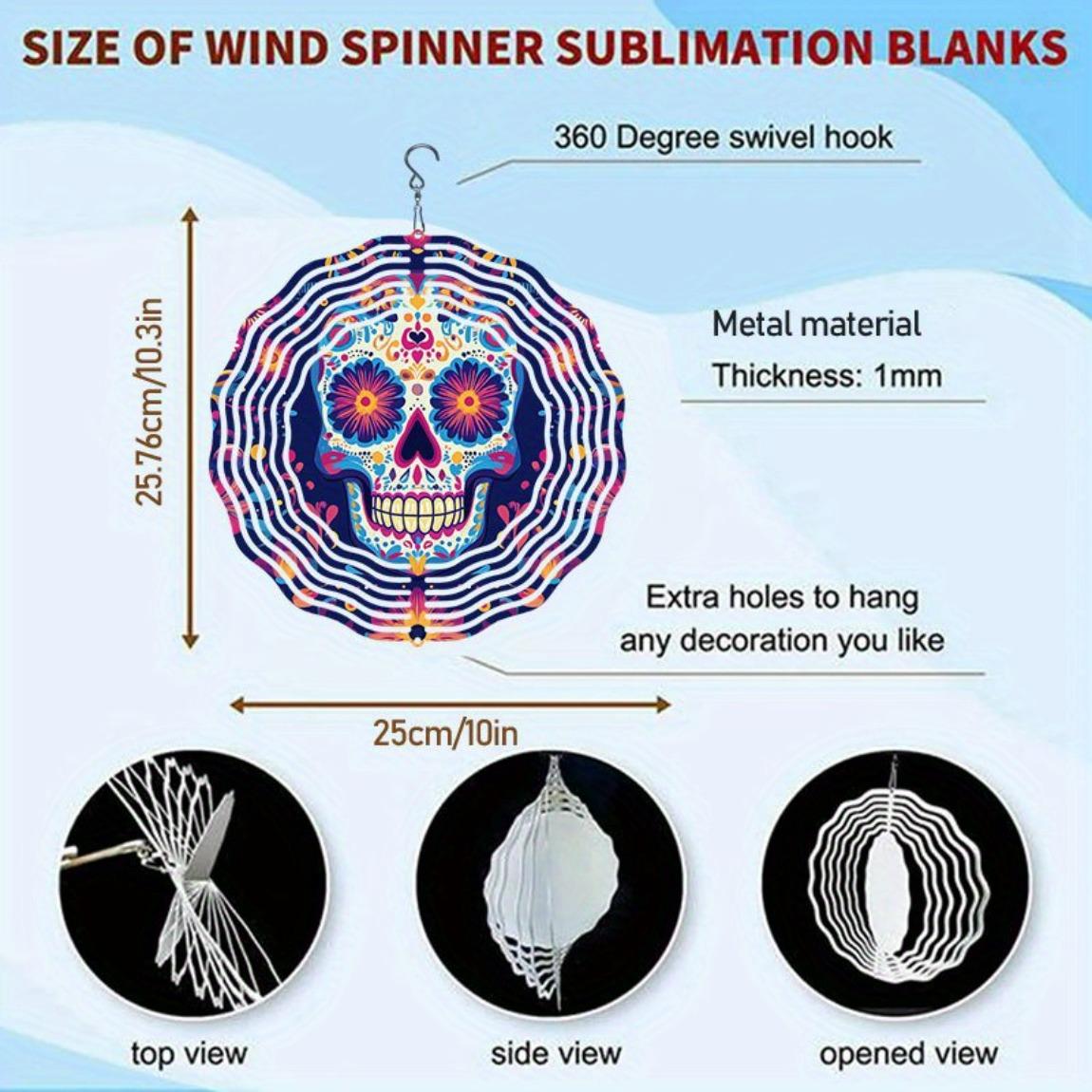 

Vibrant Floral Skull Wind Chime for Outdoor Garden Decor Rotating 360 Degrees Metal Patio Accent Perfect for Thanksgiving Christmas Gift