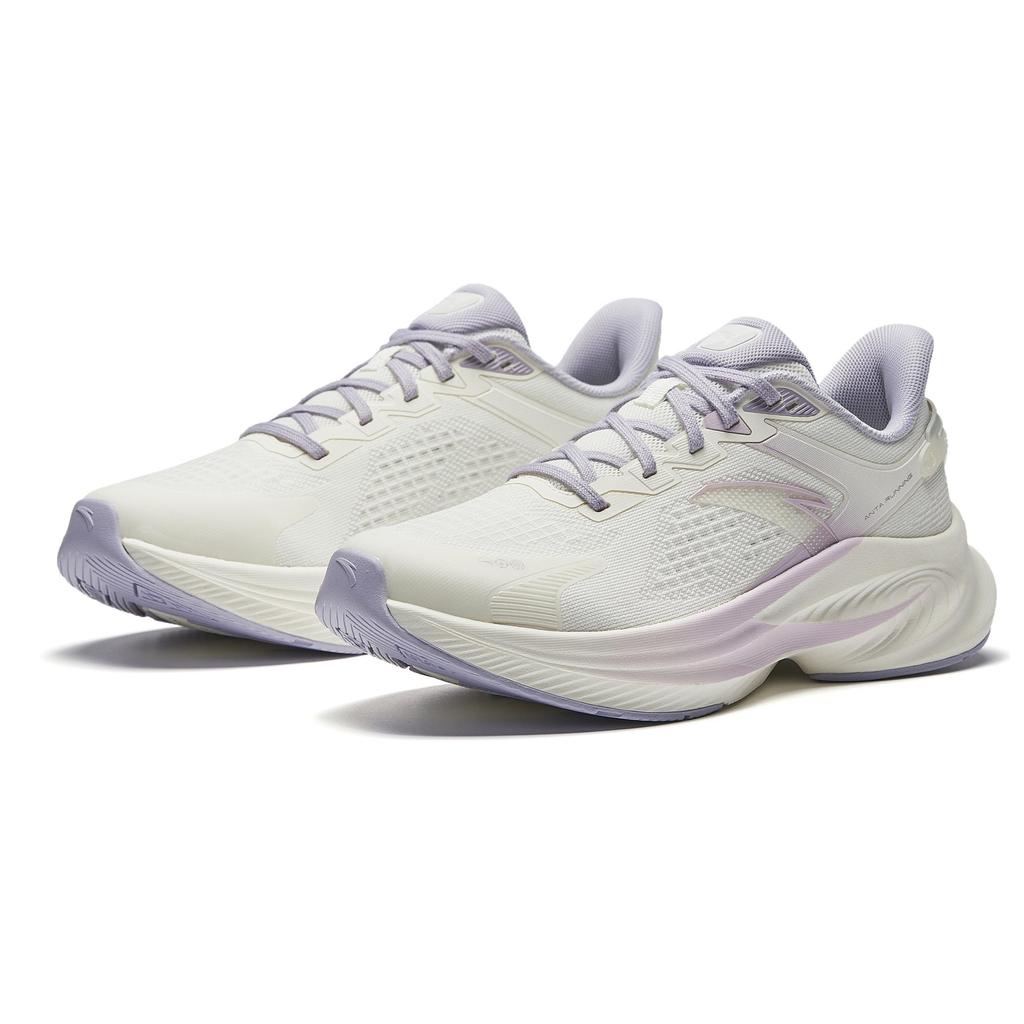 New Anta Cushioning Anti-Slip And Wear-Resistant Height Increasing Low-Top Running Shoes Women's White Purple 922515511-1