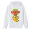 Unisex Kids Casual Green Monkey Fruit Hoodie