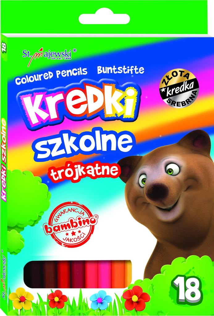 KREDKI BAMBINO OŁÓWKOWE 18KOL 18CM 2670 A'8
