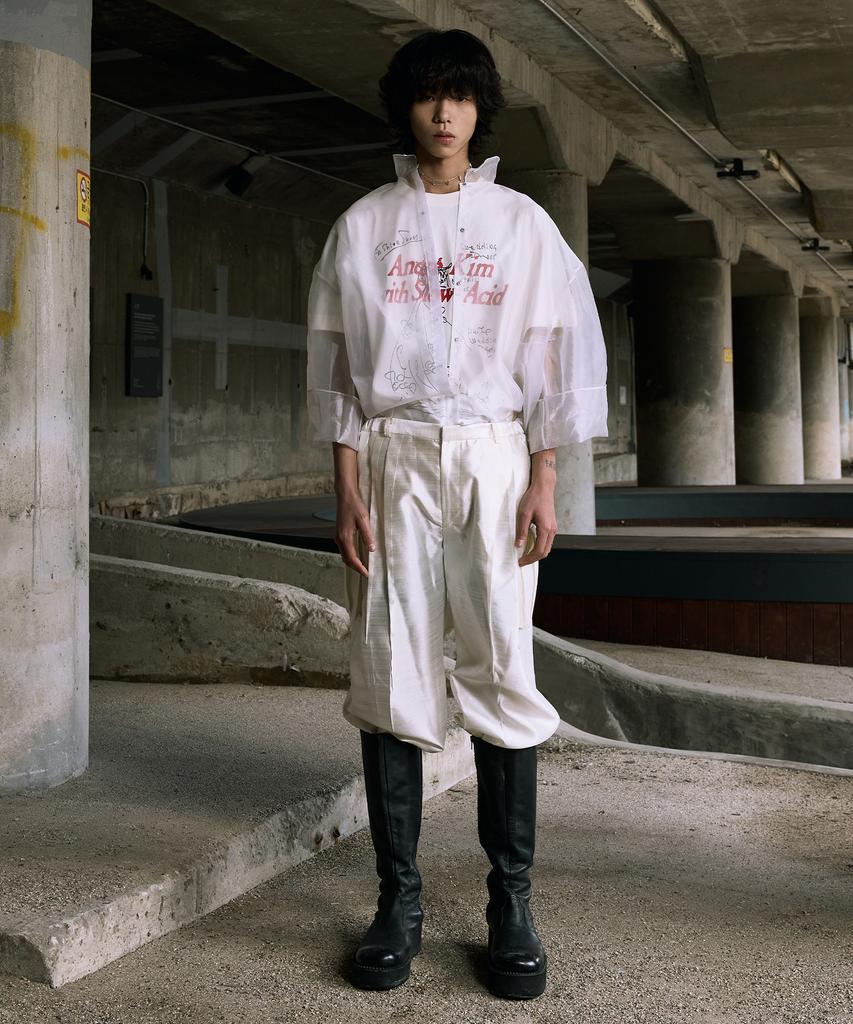 SLOWACID Andre Kim X Slow Acid Rough Sketch Short Sleeve T-Shirt [Cream]