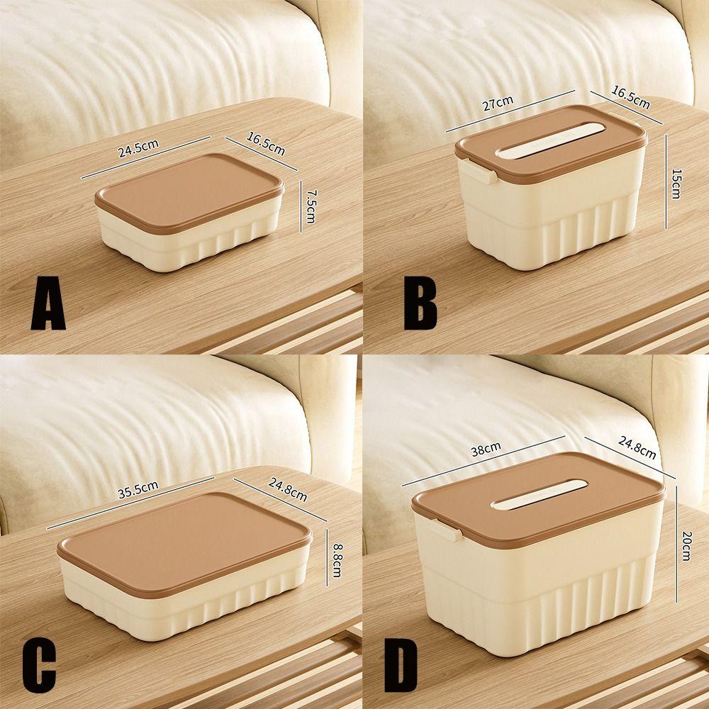 With Cover Organizing Box Plastic Clothing Desktop Box New Toy Storage Case  Home Toy and Snack