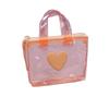 Solid Color Heart-Shaped Storage Bag Mini Waterproof Coin Purse Handheld Keychain Earphone Bag Water Splashing Festival