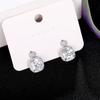 Minimalist Female Earring  Sterling Silver Geometric Square Inlaid AAA Cubic Zircon Earrings for Women Versatile Girl