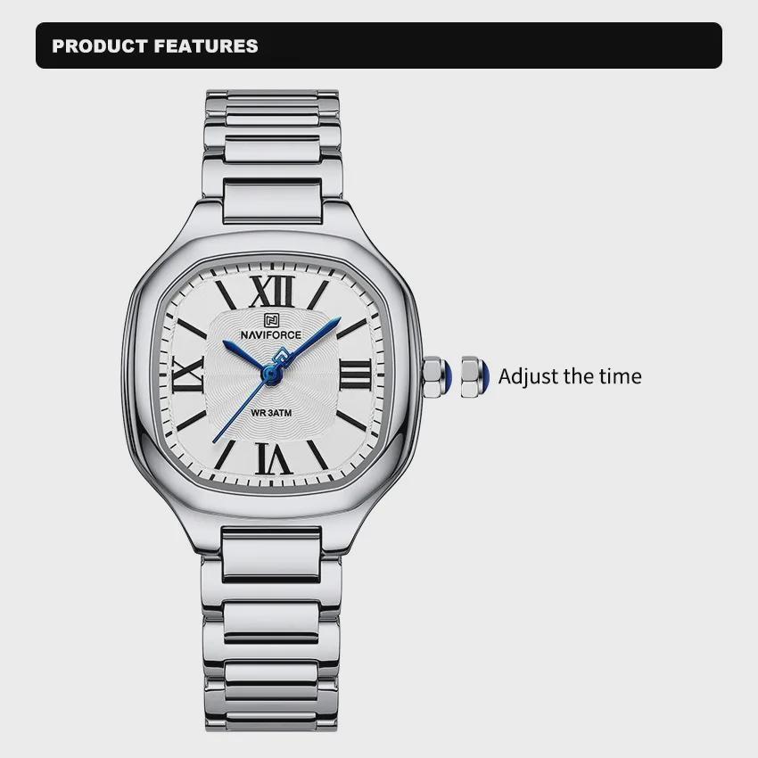 Waterproof Women Watch Quartz Elegant Lady Wristwatch Casual Steel Bracelet Female Girl Clock Rectangle Dial