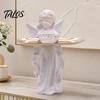 Stable Non-slip Tray Angel Figurine Storage Tray, Elegant Jewelry Exquisite Resin Statue Decorative Accessory Dish, Desktop Organizer for Rings