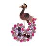 Wuli&baby Big Luxury Peacock Brooches For Women Lady 3-color Sparkling Bird Animal Party Office Brooch Pins Gifts