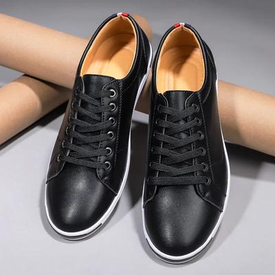 Casual Shoes 2025 Men's Plus Size Casual Shoes Fashionable Breathable Leather Shoes Lace Up Men's Shoes