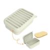 Travel Essential Portable Soap Box with Lid Square Leakproof Travel Soap Dish Silicone Soap Storage Box